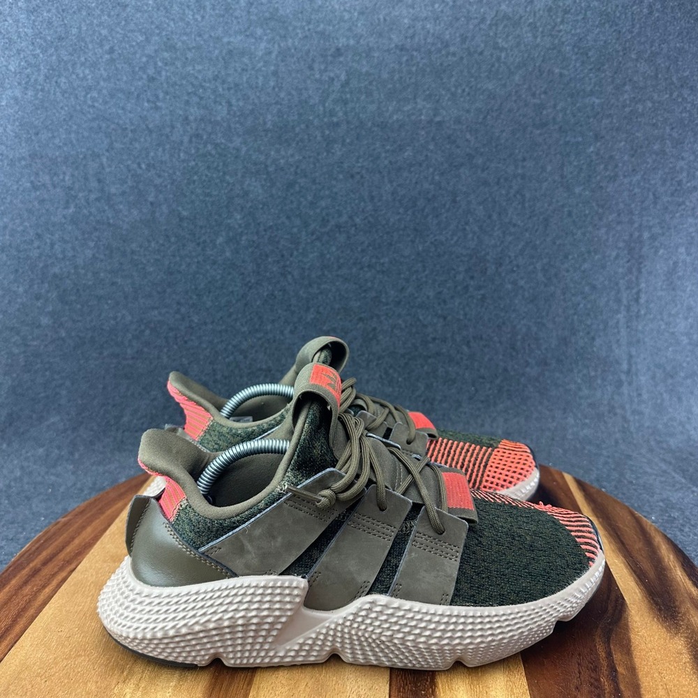Adidas Prophere Junior Trace Olive Sneakers Green Orange Men's Size 7 AQ0509